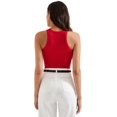 thumbnail image 4 of Camiseta sin mangas SUUKSESS 2025 para mujer, acolchada, algodón acanalado, color rojo S, 4 of 6