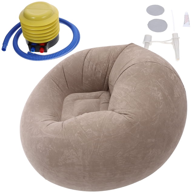 Minkissy 1Set Foldable Inflatable Air Sofa Chair Multi Function Lightweight Couch for Backyard Use