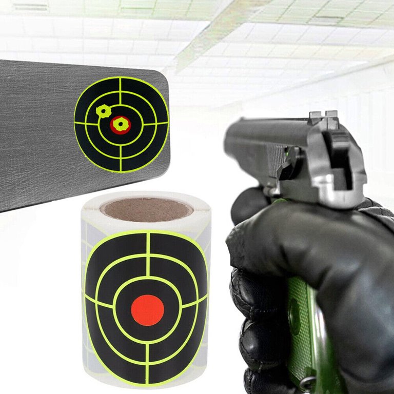 Remarkable Target Stickers Roll - 3 Red Self-Adhesive Shooting Targets, 250 Stickers Per Roll For Range Practice