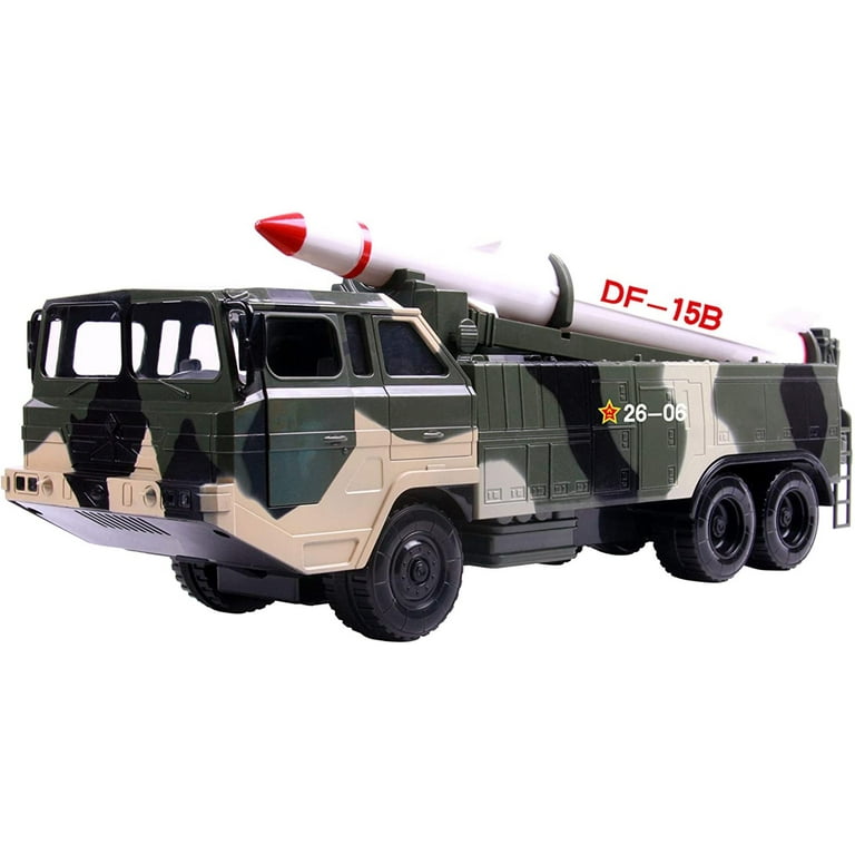 Big Daddy Military Missile Transport Army Truck Anti Aircraft Long Range  Single Missile Jungle Camouflage Toy Truck, Military Missile Transport  Toy..