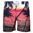 thumbnail image 2 of Men's Swim Shorts Trunks Volley Beach Print Pattern Ocean Current Polyester, 2 of 2