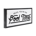 thumbnail image 3 of Stupell Industries Pool Time Summer Phrase Typography Painting Black Floater Framed Canvas Art Print Wall Art, 31 x 14, 3 of 9