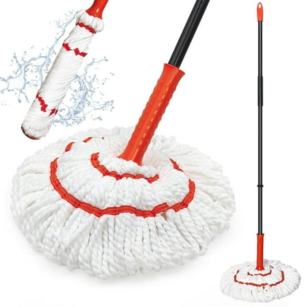 TidyBliss Self Wringing Twist Mop for Floor Cleaning (Orange)