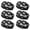 Black, variant on Soccer Party Hair Bands, Set of 6 Piece Breathable Stretch Fabric Headbands Wide Edged Gift For Men And Women