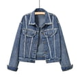 thumbnail image 2 of Veste en Jean à Manches Longues pour Femmes, 2 of 6