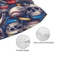 thumbnail image 3 of Kdxio Cotton Pillow Cases 14"x20" Pillowcases,Soft and Breathable Bedroom Pillow Cases-rock Skull blue record-No Pillow Core, 3 of 5
