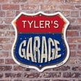 thumbnail image 3 of Tyler's Garage 6 inch X 6 inch Shield Shaped Commercial Grade Plastic Sign Weather Resistant, UV Protected To last, Gift for Dads and Uncles Classic Americana Crafted in the USA, 3 of 6