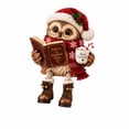 thumbnail image 3 of Reading Owl Figurine, Whimsical Owl Statue for Bookshelf and Desk, Great Gift for Readers and Collectors (B), 3 of 5