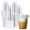 12 OZ - 100 Sets - Flat Lids, variant on 100 Pack 12 Ozr Plastic Cups With Lids And Straws  Disposable Iced Coffee For Smoothies Milkshakes Cold Drinks Includes Paper Lid Liners