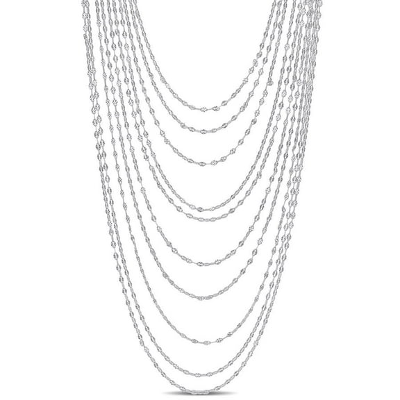 AMOUR Multi-Strand Chain Necklace In Sterling Silver, 18 In