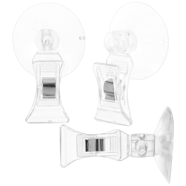 SHISUYAN 3 Pcs Pinces à Ventouse, Pince pour Algues Ventouse Ventouse d'Aquarium Outil d'Alimentation à Ventouse pour Accessoires de Réservoir d'Aquarium
