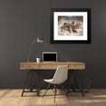 thumbnail image 4 of Carl Reichert 24x20 Black Modern Framed Museum Art Print Titled - Welding Dogs with a Hidden Deer (1902), 4 of 5