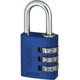 thumbnail image 2 of Padlock Combination Aluminum 30mm Blue 30 Blue, 2 of 2