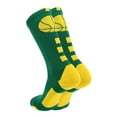 thumbnail image 2 of MadSportsStuff Basketball Socks for Boys Girls - Youth & Adult Athletic Crew Socks - Cushioned Moisture Wicking - Large, Kelly Green/Gold, 2 of 2
