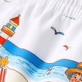 thumbnail image 4 of Qulqfy Mens 5 Inch Shorts White Beach Vacation Lounge Shorts Drawstring Elastic Waist Graphic Shorts Mens Golf Shorts M, 4 of 7