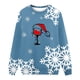 thumbnail image 4 of Camiseta de manga larga suelta con cuello redondo y copa de vino tinto con estampado navideño para mujer Fridja FKASFK1480, 4 of 4