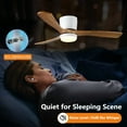 thumbnail image 6 of Tower Fan 42 inch Wood Ceiling Fans with Lights and Remote, Modern Flush Mount Low Profile Ceiling Fan with Light, 6 Speed, Reversible DC Motor, for Bedroom/Outdoor/Farmhouse/Patios,Box Fan, 6 of 9