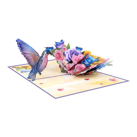Miiottaa Mother’s Day Greeting Card with Envelope 3D Bird Flower Holiday Greeting Card for Mother’s Day Teacher Appreciation Gift