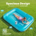 thumbnail image 3 of SLOOSH  Inflatable Tanning Pool Lounger Float, 85" x 57" Extra Large Suntan Sun Tan tub for Adults, Tanning chair, Bed Blow up, Raft Lounge Floatie, XL-Blue, 3 of 10