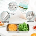 thumbnail image 3 of 8 Pcs 30 oz , 2 Compartments 304 Stainless Steel Food Storage Containers Snack Boxes with Leakproof Lids, Divided Meal Prep Lunch Box Food Container Dishwasher Safe, 3 of 3