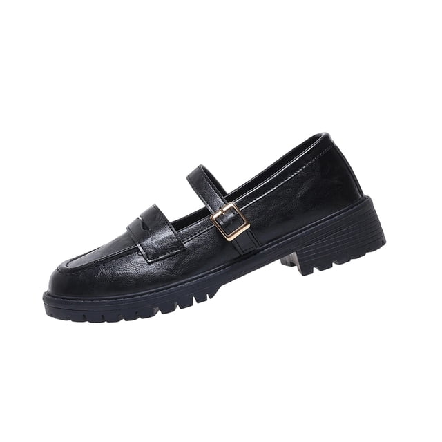 Mujeres Zapatos Negros Estilo Mary Jane Doble Correa Mochilas, Sandalias de las Mujeres Cómodas Más Tamaño Tacón Grueso Primavera Verano