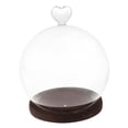 thumbnail image 2 of Cúpula de exhibición con base de madera, soporte de decoración DIY para el Día de San Valentín, manualidades transparentes marrón, 2 of 9