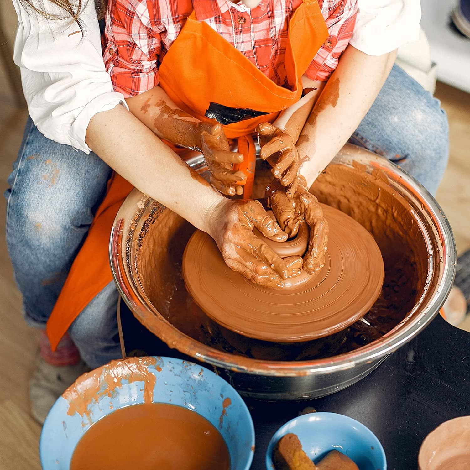 10 lbs Terra Cotta Pottery Clay - Cone 06, Ideal for Wheel Throwing, Hand Building, Firing, Sculpting, Beginners & Advanced