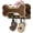 Dark Acacia, variant on Decorative Dog Leash Holder for Wall - Bone Shape Key Holder Wall Mount with 5 Cute 3D Doggie Paw Key Hooks & Floating Shelf to Organize Dog Stuff - Wall Decor Living Room for Pet (Dark Acacia)