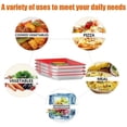 thumbnail image 4 of Plateau Alimentaire Zéro Déchet Contenants de Rangement pour Aliments Plat Réutilisable Plateau de Conservation des Aliments pour Congélateur Économiseurs d'Espace pour Aliments, 4 of 4