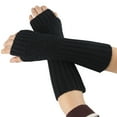 thumbnail image 4 of Women's Gloves Mittens Women Fashion Knitted Arm Sleeve Fingerless Winter Gloves Soft Warm Mitten,Women's Accessories Gloves Mittens, 4 of 5