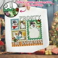 thumbnail image 2 of Frosty The Snowman Christmas Embroidered Effect Shirt, Stamp Style Christmas Movie Gifts, Retro Feelin' Kinda Snowman, Xmas Party 2025 Shirt, 2 of 5