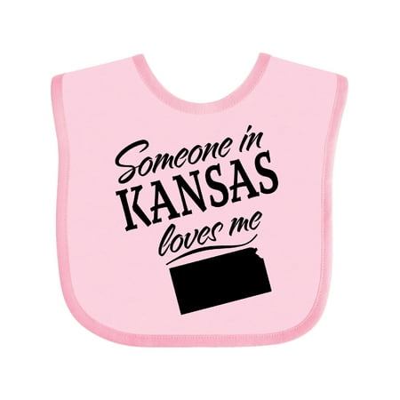 

Inktastic Someone in Kansas Loves Me Gift Baby Boy or Baby Girl Bib