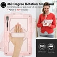 thumbnail image 3 of Dteck Case for Samsung Galaxy Tab S10 FE+ 13.1 inch (Model SM-X620/X626) 2025, Heavy Duty Rotating Stand Rugged Silicone Case Shockproof PC Cover with Adjustable Hand/Shoulder Strap,Rosegold, 3 of 7