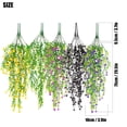 thumbnail image 2 of Deago 3 Pack Artificial Hanging Plants Fake Hanging Flowers Faux Eucalyptus Leaf Greenery Vine UV Resistant Plastic Plant for Home Garden Wedding Party Indoor Outdoor Decor, Black, 2 of 8