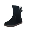 thumbnail image 1 of asdoklhq Ladies Shoes Clearance Under $10,Round Head Car Stitching Snow Boots Belt Buckle Side Zipper Winter Women Boots, 1 of 7