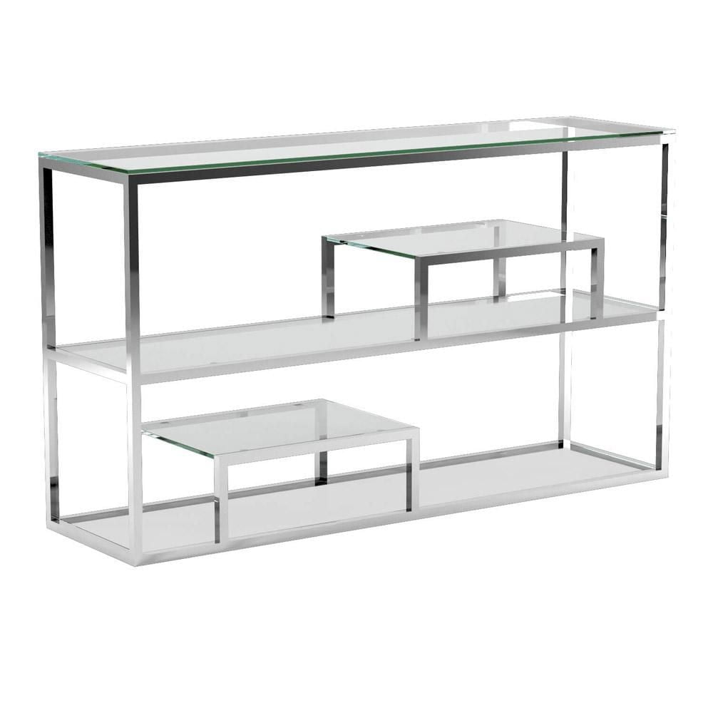 Home Gear Silver 3 tier Console