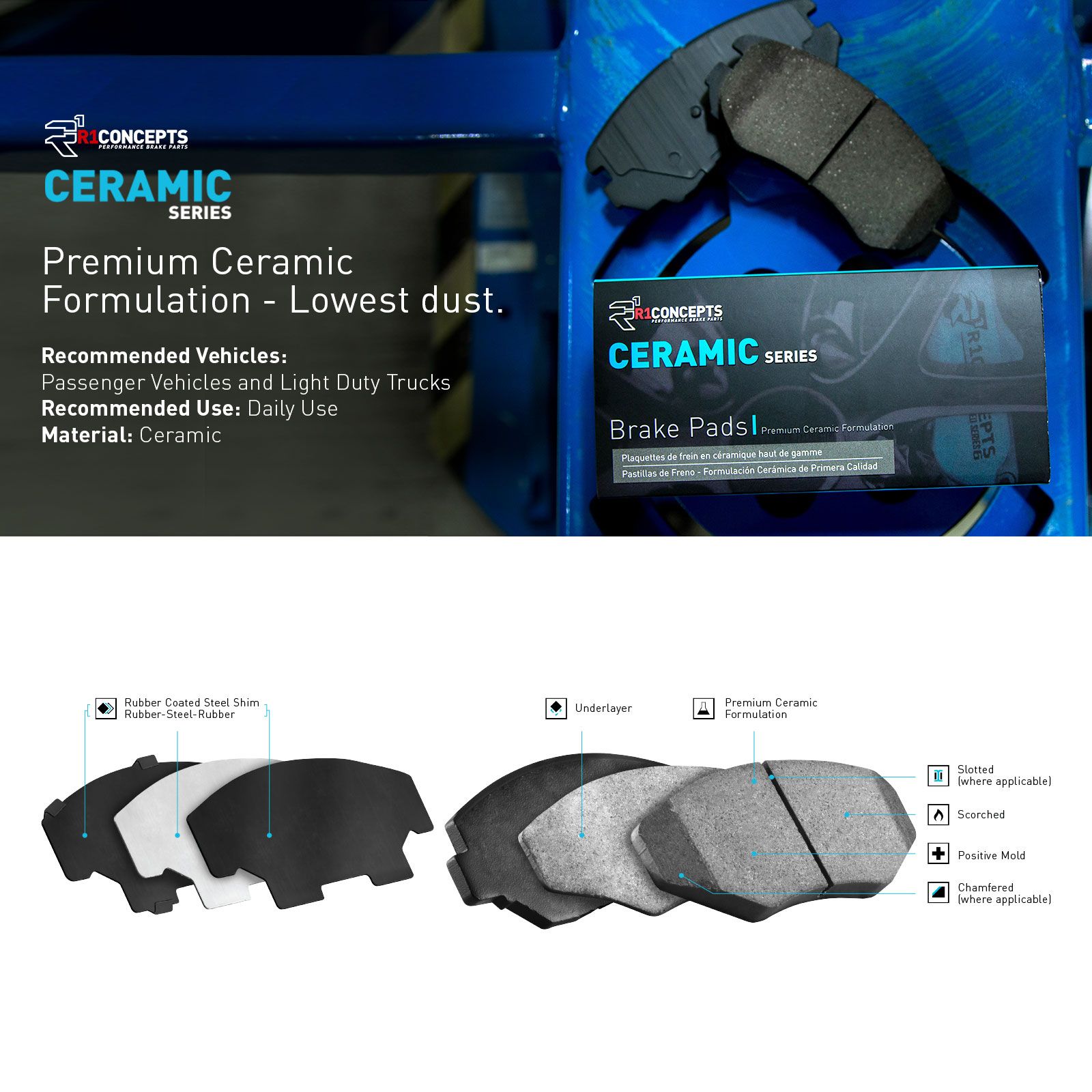 Ceramic Brake Pads And Rotors |fits 2012-2017 Audi A4, A4 Allroad A4 Quatt