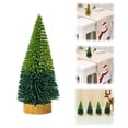 thumbnail image 2 of Under 10 Desktop Ornament Miniature Christmas Tree Mini Sisal Trees with Wood Base Artificial Snow Frost Trees with Glitter Powder Trees Artificial Sisal Snow Frost Trees, 2 of 4