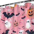 thumbnail image 3 of Cute Pumpkin Ghost Halloween Pattern Shower Curtain 72"x72" ,Bathroom Decorative Shower Curtains Set with 12 Hooks,Modern Waterproof Washable Shower Curtain, 3 of 6