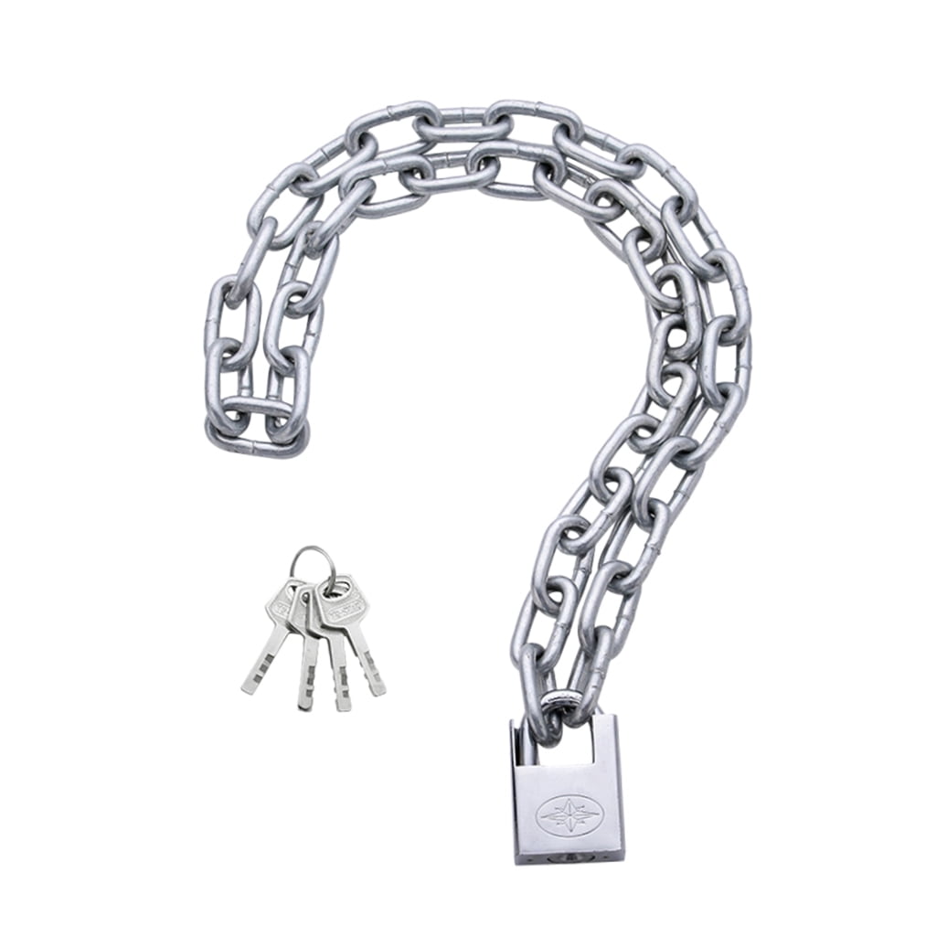 Heavy Duty Bike Lock Made of Galvanized Steel for Secure Biking Silver 5550123