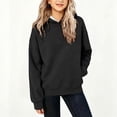 thumbnail image 2 of RYRJJ Girls Boys Button Collar Hooded Sweatshirts Pullover Casual Long Sleeve Hoodies Kids Cute Oversized Pocket Sweatshirt Tops, 2 of 6