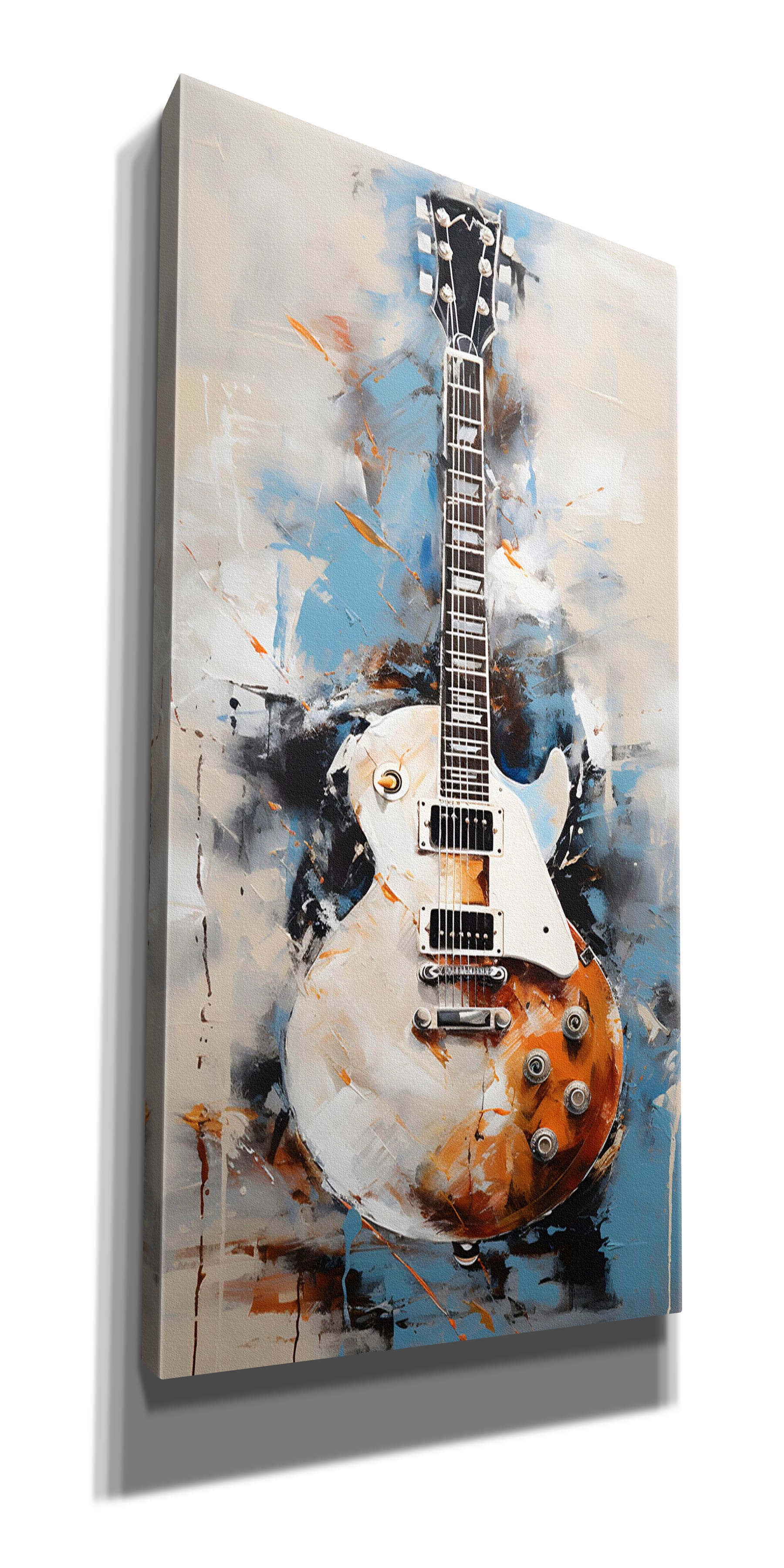 Epic Graffiti 'Les Paul 8'  by Sean Parnell Canvas Wall Art, 12" x 24"