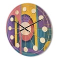 thumbnail image 3 of Designart 'Abstract Retro Geometric Architecture Pattern' Mid-Century Modern Wood Wall Clock, 3 of 5