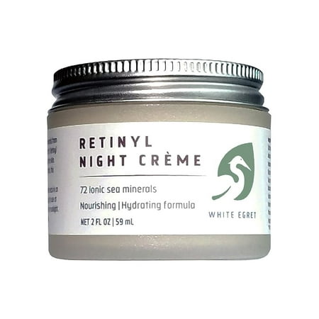 Retinyl Night Creme with 72 Ionic Sea Minerals for Nourishing, Hydrating, Replenishing Skin, 2 fl. Oz