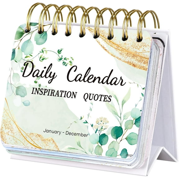 ZJQYDS Motivational Calendar - Daily Flip Calendar with Inspirational Quotes, 4.8"x5.5" Undated Standing Flip Calendar for Desk Accessories, Perpetual Calendar, Inspirational Gifts for Women