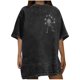 thumbnail image 2 of Puntoco Blusa de manga corta casual con estampado de mangas caídas vintage para mujer Puntoco Puntoco-2964, 2 of 9