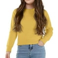 thumbnail image 3 of Kiijoy Girls Knit Short Sweater Solid Color Crew Neck Pullover Top, Sizes 12-18M, 3 of 3