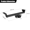 thumbnail image 4 of TIOYAR Class 3 Trailer Hitch 2 Inch Receiver Tow Hitch Compatible with 2016-2017-2018-2019-2020-2021-2022 Toyota Tacoma Steel Textured Powder Coat, 4 of 7