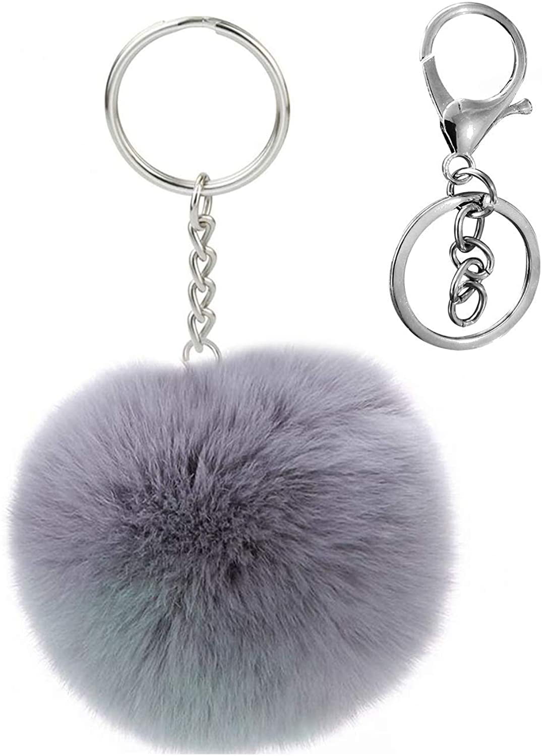 New Faux rabbit fur Key Ring Car Keychain Mobile Phone Tag Charm Bag Accessory 