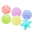 thumbnail image 3 of 6x Baby Textured Balls Set, Rubber Colorful Touch Hand Ball, Massage Soft Balls, Early Learning Grasping Skills SensoryToys 2 Yotijar Bolas de toque infantil, 3 of 8